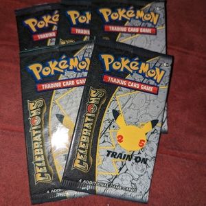 5 pks Pokemon TCG celebrations 4 card's per pack New unopened pk